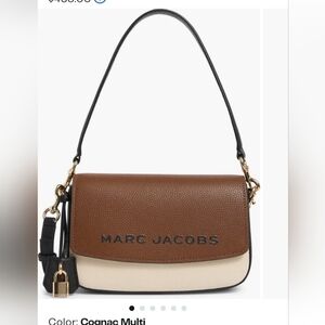 Marc Jacobs Brown and Cream Leather Crossbody Bag